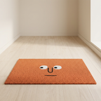 Doormat Polyester Rubber Backed Emoji Design, Fun, Durable Welcome Mat
