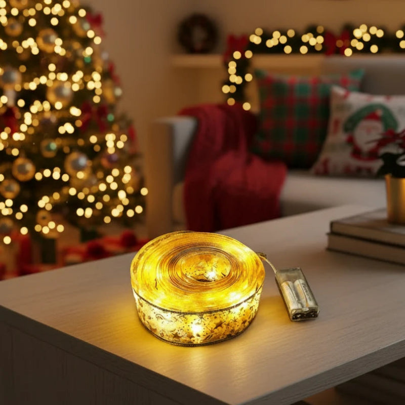 Double-Layer Warm White LED String Lights, 10m Copper Wire for Indoor Christmas Tree Decoration 0