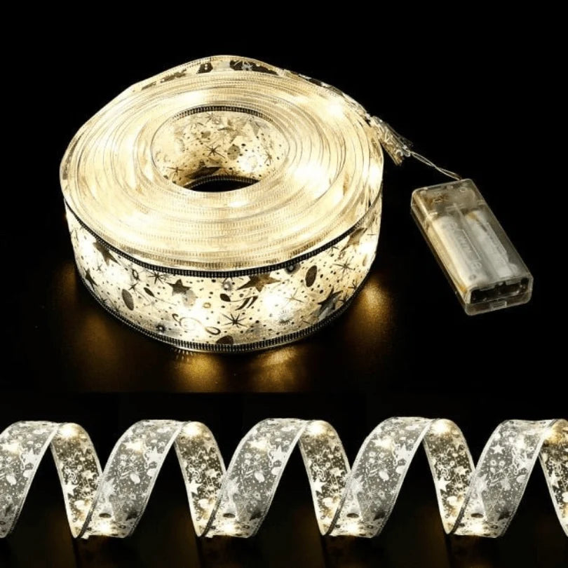 Double-Layer Warm White LED String Lights, 10m Copper Wire for Indoor Christmas Tree Decoration 4