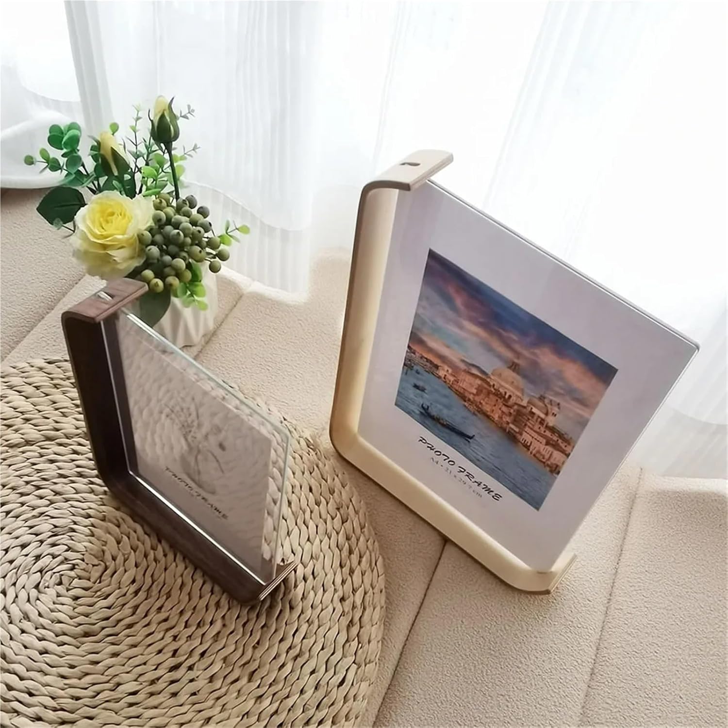 Double-Sided Acrylic Wood Photo Frame - Stylish & Versatile Display 4
