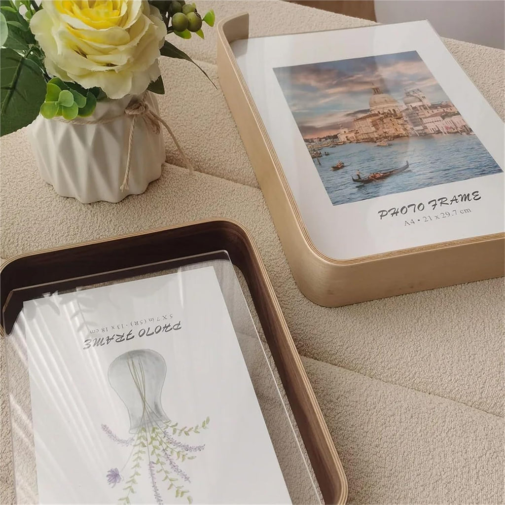 Double-Sided Acrylic Wood Photo Frame - Stylish & Versatile Display 5