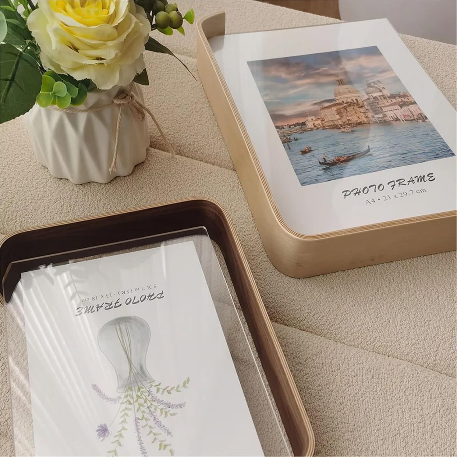 Double-Sided Acrylic Wood Photo Frame - Stylish & Versatile Display 5
