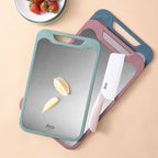 Double-Sided Stainless Steel Cutting Board with Non-Slip Edges – Reversible Chopping Board for Safe Food Preparation 3