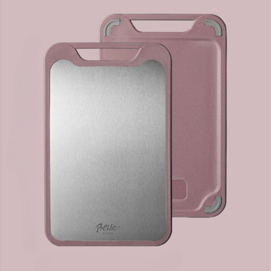 Double-Sided Stainless Steel Cutting Board with Non-Slip Edges – Reversible Chopping Board for Safe Food Preparation 7