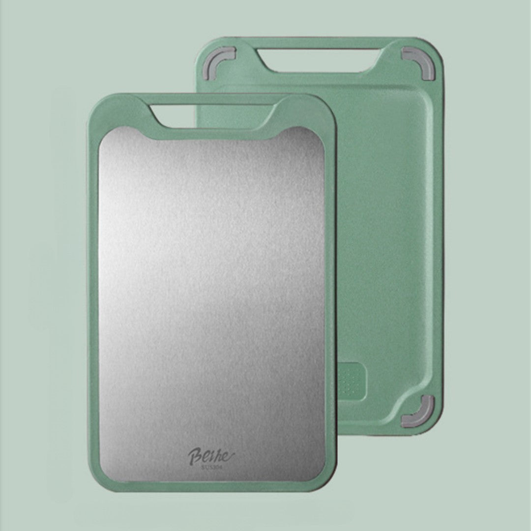 Double-Sided Stainless Steel Cutting Board with Non-Slip Edges – Reversible Chopping Board for Safe Food Preparation 8