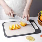 Dual-Sided Cutting Board with Stainless Steel and Rice Husk Surfaces for Hygienic Food Preparation – Durable, Non-Porous, Knife-Friendly 0