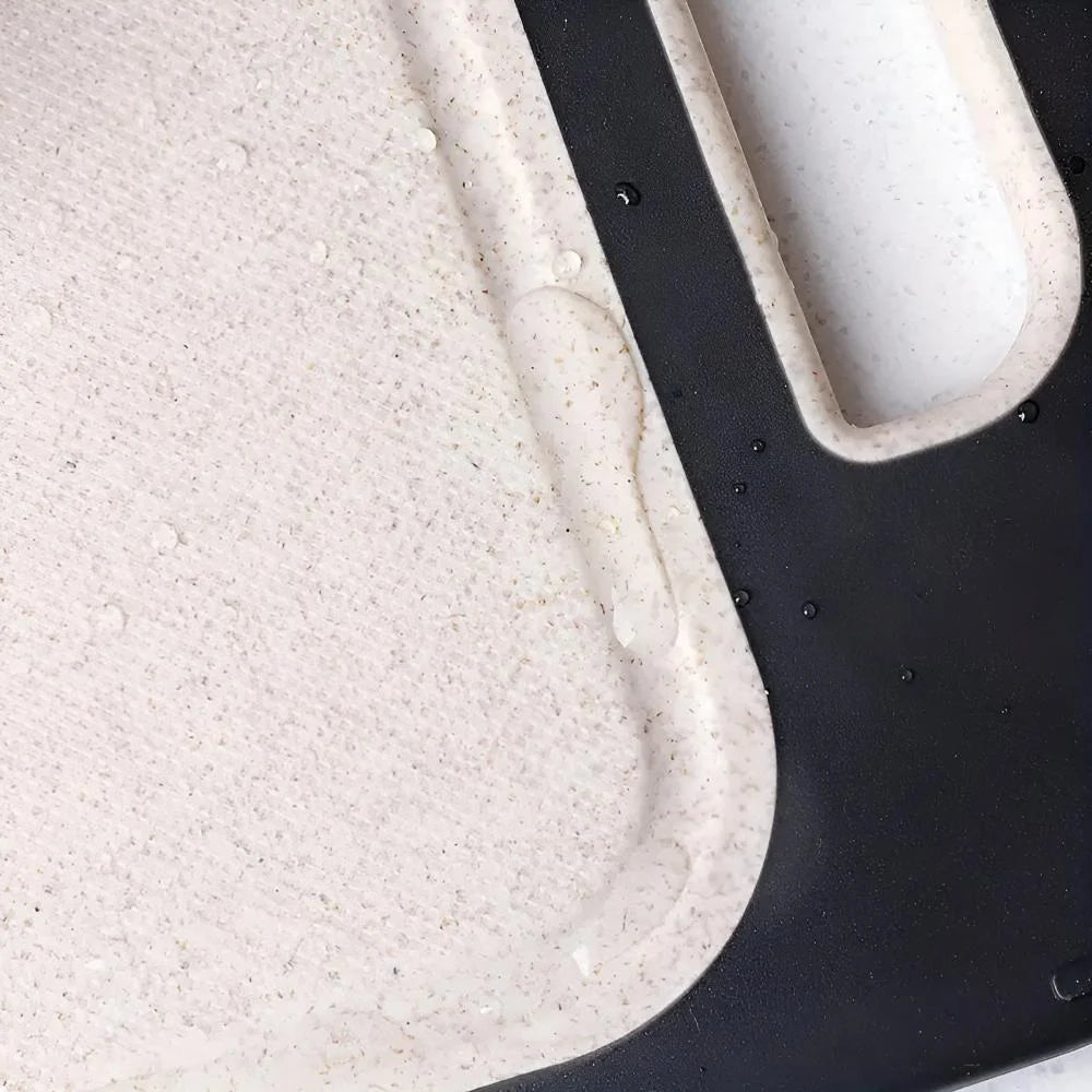 Dual-Sided Cutting Board with Stainless Steel and Rice Husk Surfaces for Hygienic Food Preparation – Durable, Non-Porous, Knife-Friendly 2