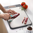 Dual-Sided Cutting Board with Stainless Steel and Rice Husk Surfaces for Hygienic Food Preparation – Durable, Non-Porous, Knife-Friendly 6