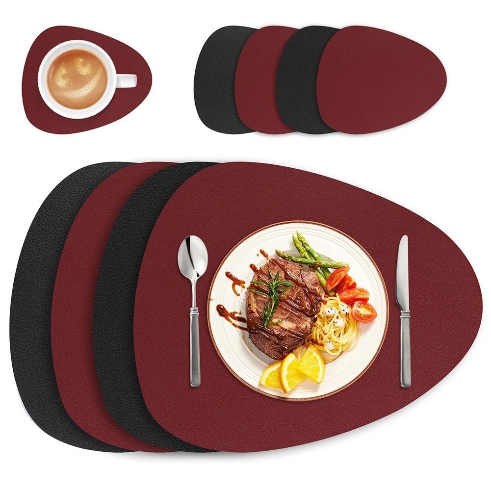 Dual-Sided Ecological Leather Placemats - Waterproof & Heat Resistant 6