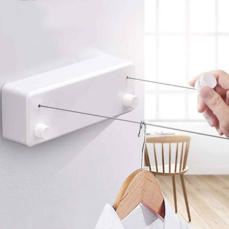 Dual Retractable Clothes Line - Space-Saving Indoor Solution, 4.2m 1