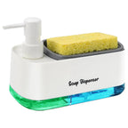 Dual Soap and Lotion Dispenser, Space-Saving Kitchen Soap Dispenser with Refillable Chambers for Easy Organization 0