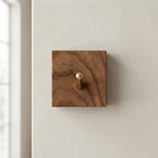 Durable Wall Coat Hook Brass and Wood Beech or Walnut 1