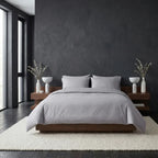 Satin Stripe Duvet with a Soft, Elegant Finish-Duvet cover-Homely Dreams-Red-140x200cm-50x70cm-Homely Dreams