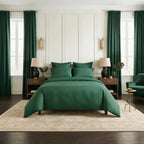 Satin Stripe Duvet with a Soft, Elegant Finish-Duvet cover-Homely Dreams-Red-140x200cm-50x70cm-Homely Dreams