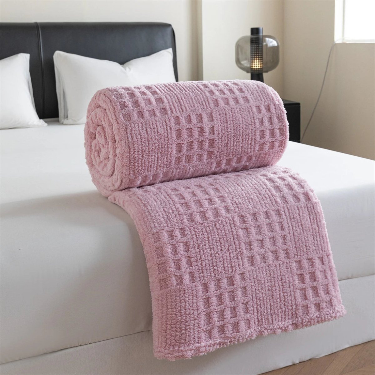 EASYCOZY Velvet Blanket - Luxurious Warmth & Cozy Waffle Design 1