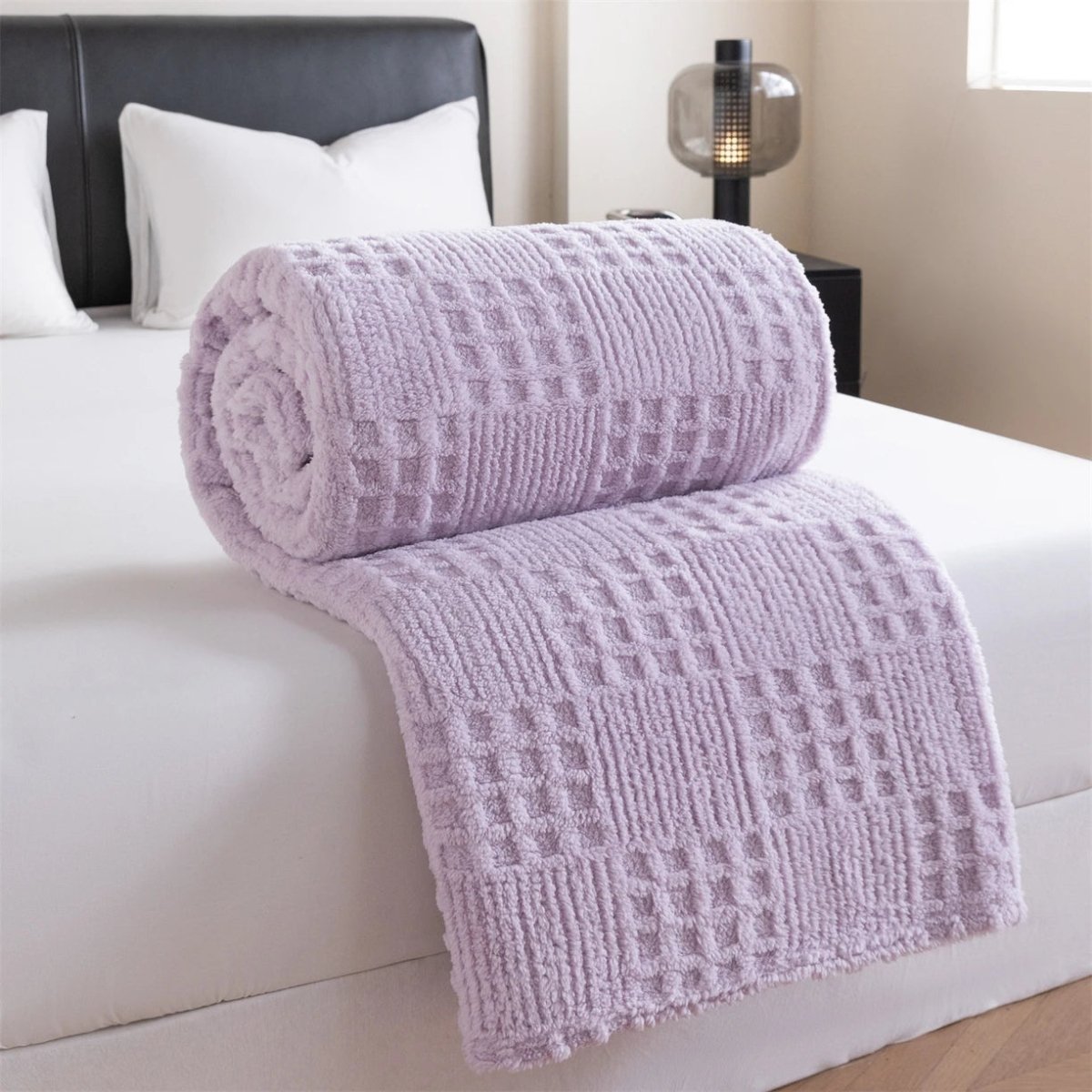 EASYCOZY Velvet Blanket - Luxurious Warmth & Cozy Waffle Design 6