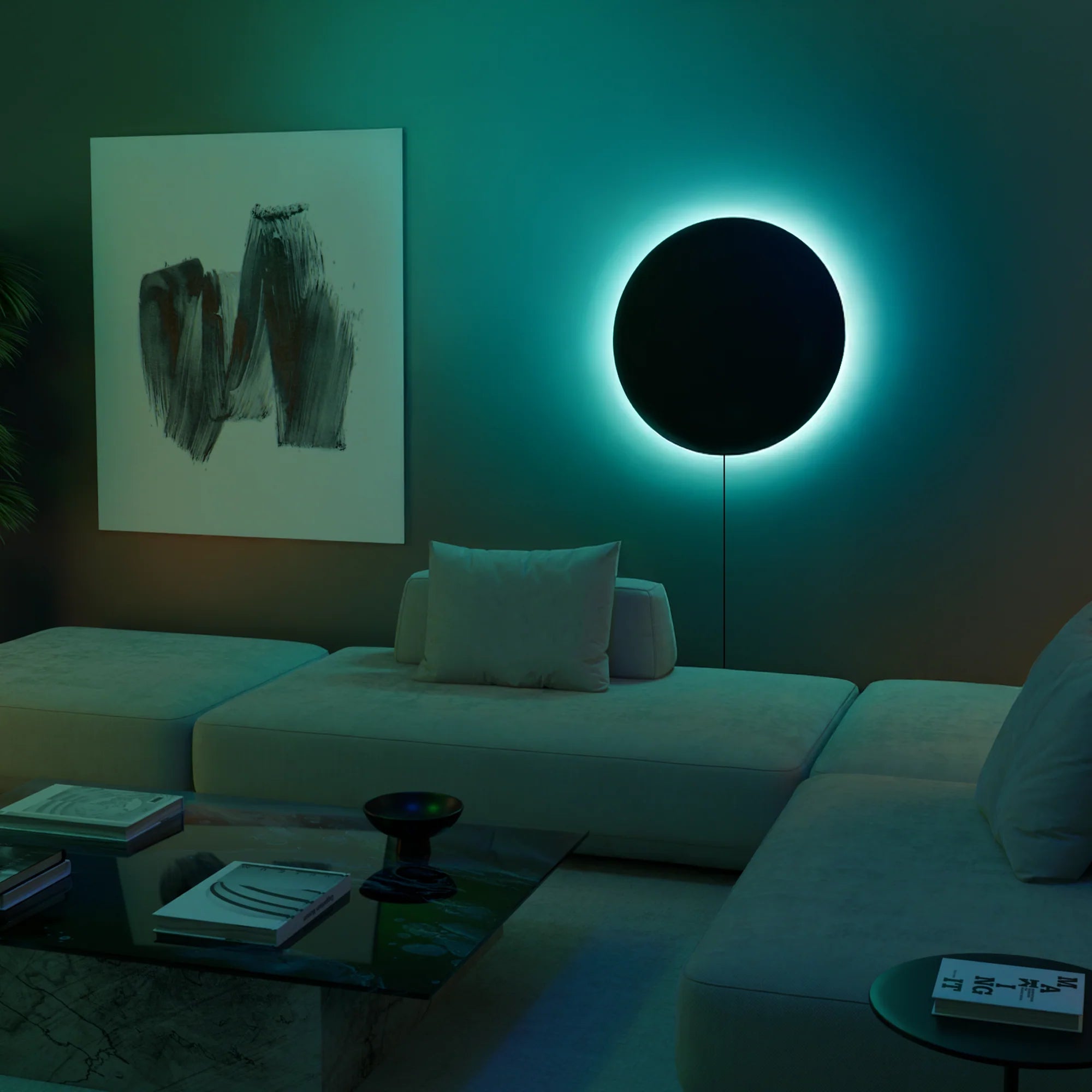 Eclipse Glow Wall Sconce - Customizable LED Mood Lighting Fixture 1