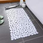 Eco-Friendly Non-Slip Bath Mat with Natural Pebble Design – 35×16 Shower Mat for Safe and Relaxing Bathroom Experience 0