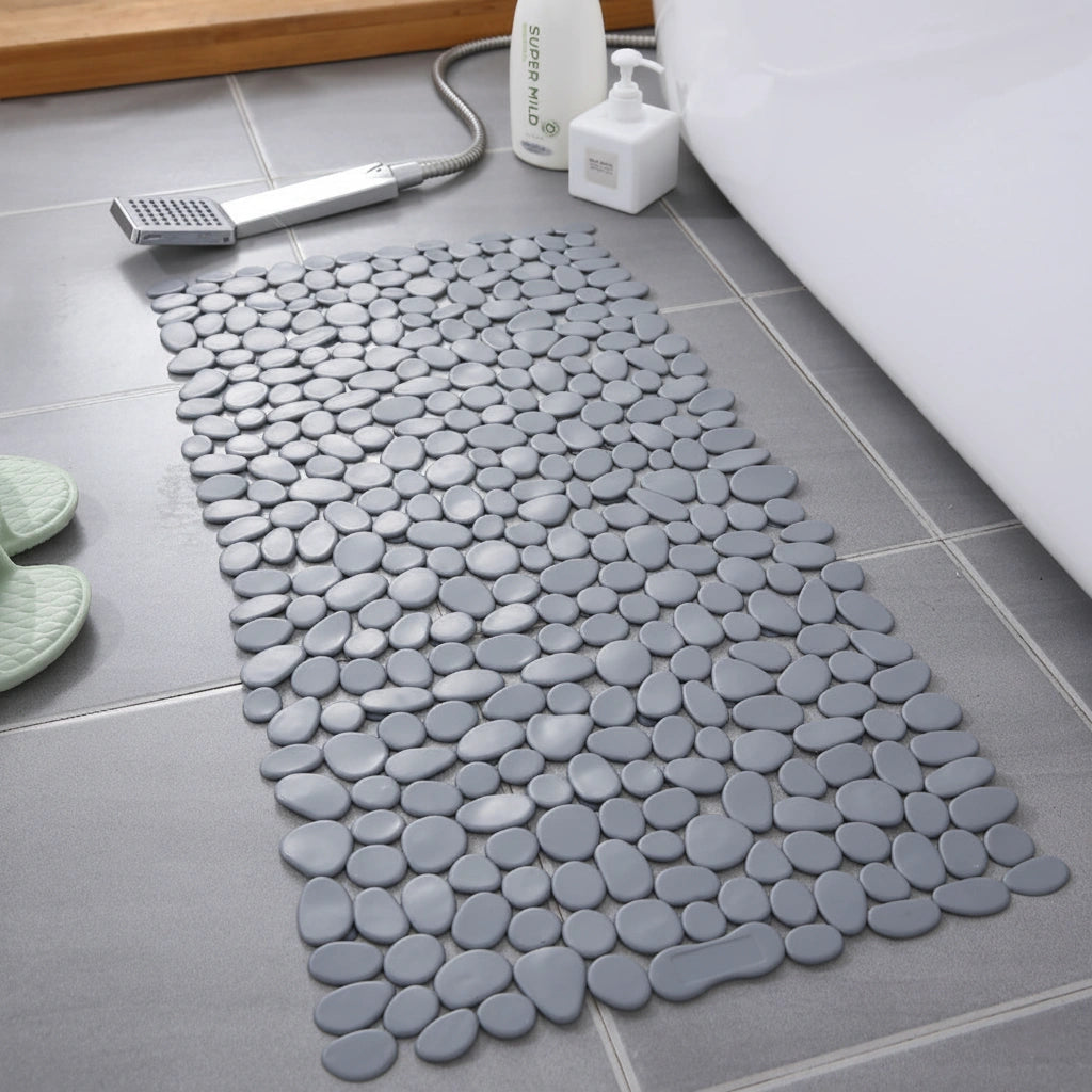Eco-Friendly Non-Slip Bath Mat with Natural Pebble Design – 35×16 Shower Mat for Safe and Relaxing Bathroom Experience 8