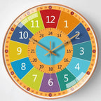 Educational Wall Clock - Colorful Time Learning Tool for Kids 0