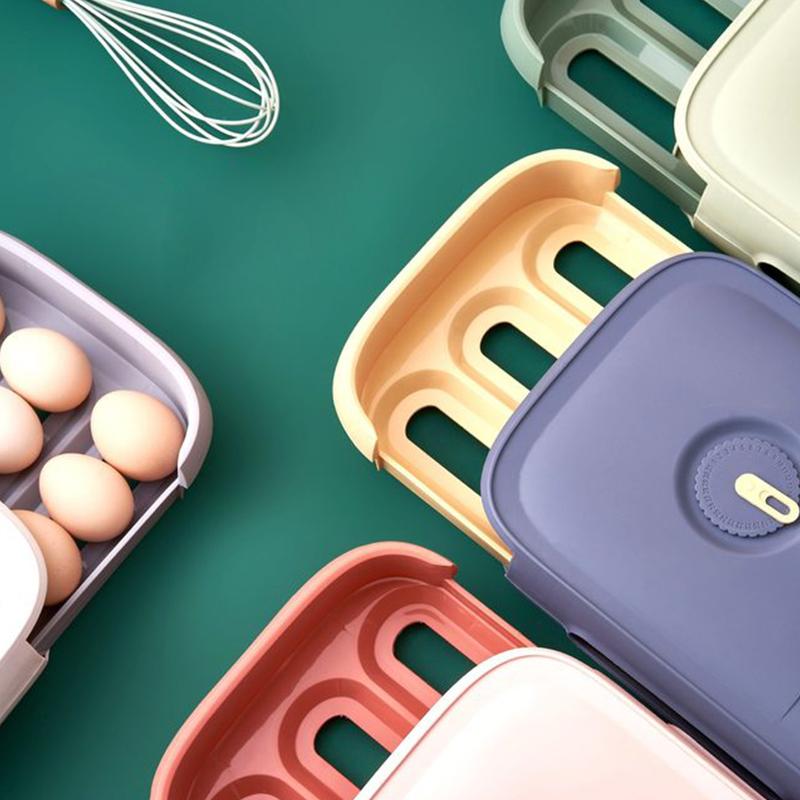Egg Storage Box Stackable Kitchen Egg Organizer 5