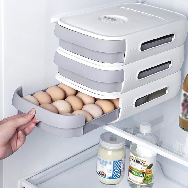 Egg Storage Box Stackable Kitchen Egg Organizer 6
