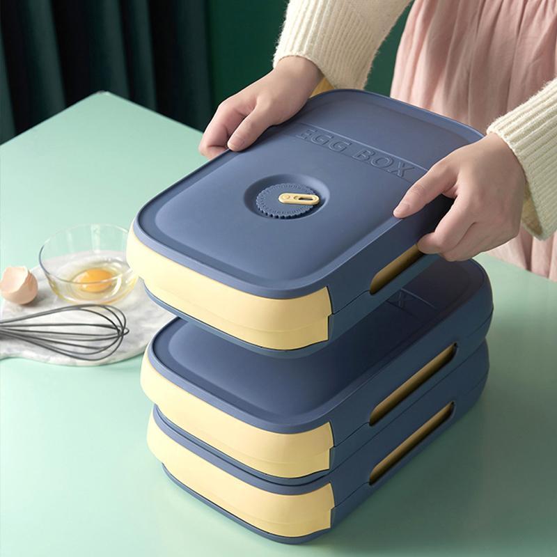 Egg Storage Box Stackable Kitchen Egg Organizer 7
