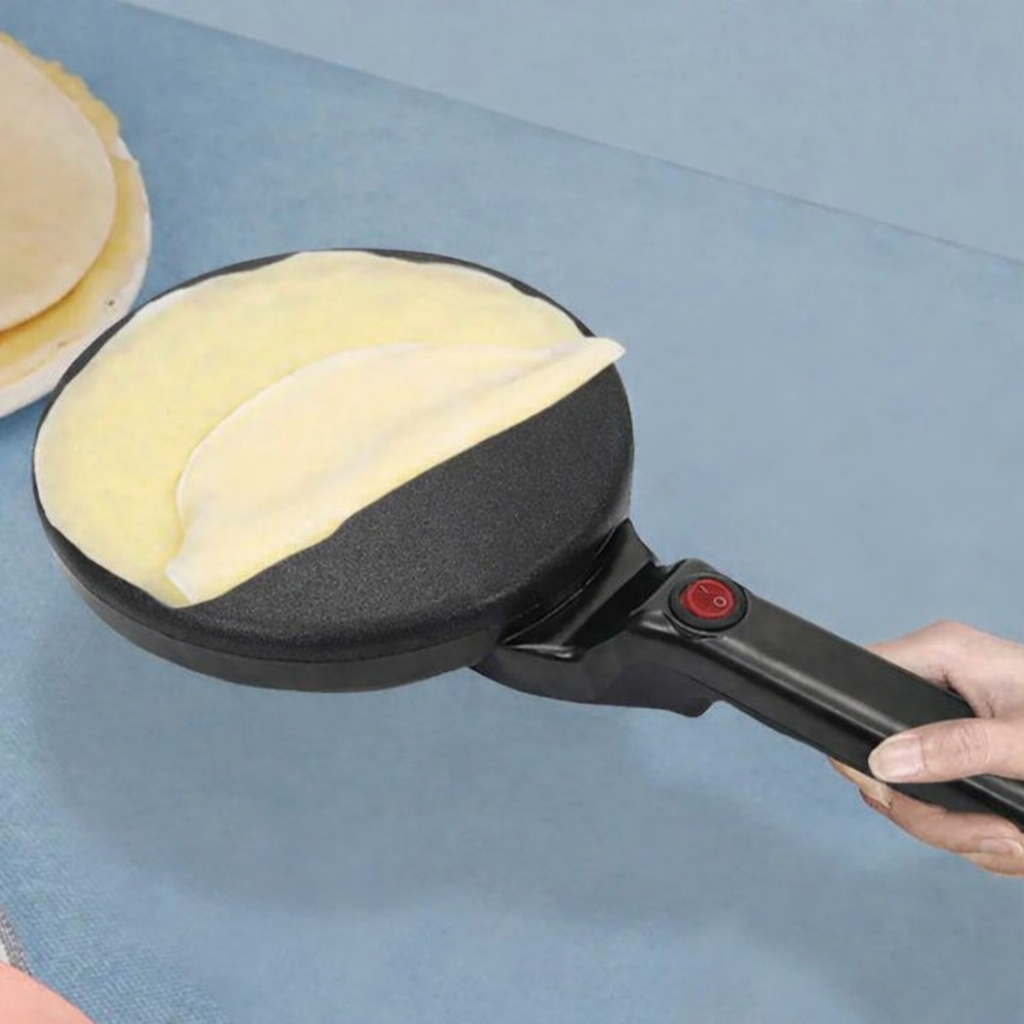 Electric Crepe Maker Non Stick Cooking Surface Cool Touch Handle Compact Portable Design 03