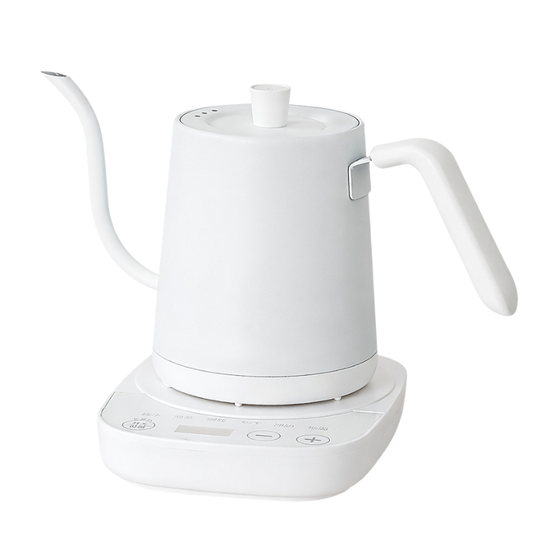 White electric kettle on a white background
