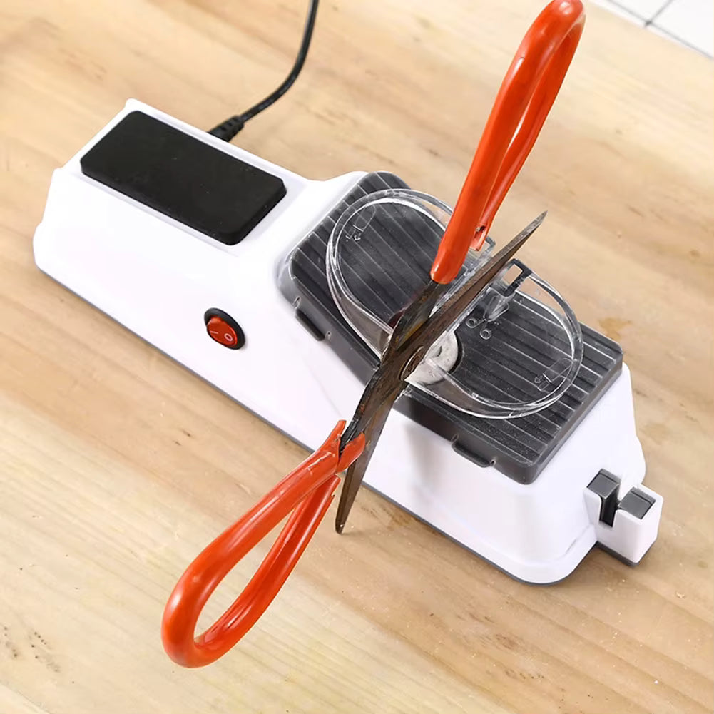 Electric Knife Sharpener, USB Powered, Non-Slip Base, Grinding Discs Included 6