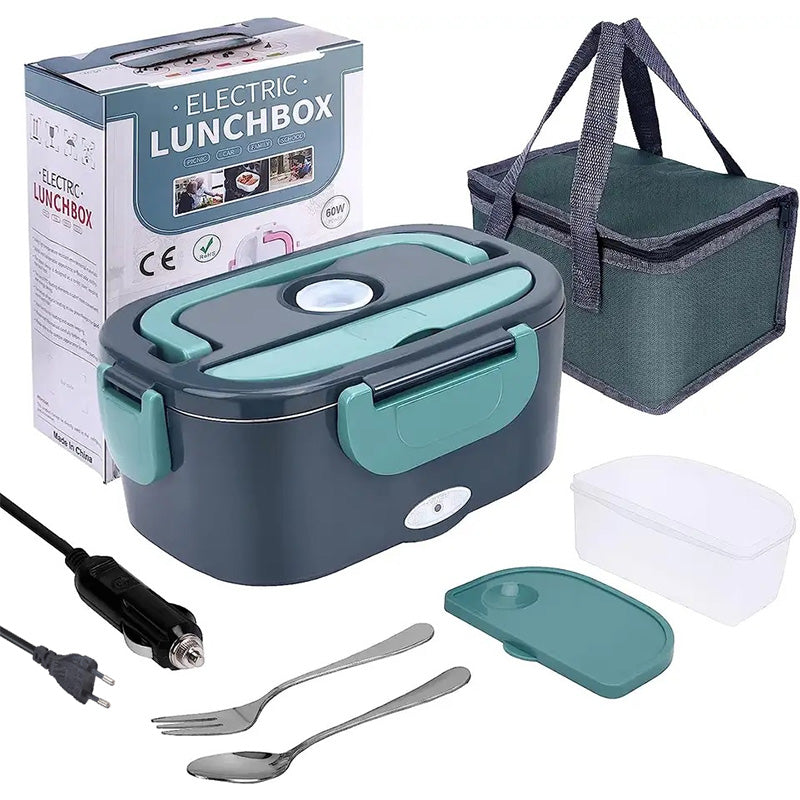 Electric Lunch Box 1.5 L 60W Self Heating Portable with Car and Home Adapter 2