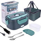 Electric Lunch Box 1.5 L 60W Self Heating Portable with Car and Home Adapter 2