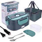 Electric Lunch Box 1.5 L 60W Self Heating Portable with Car and Home Adapter 4