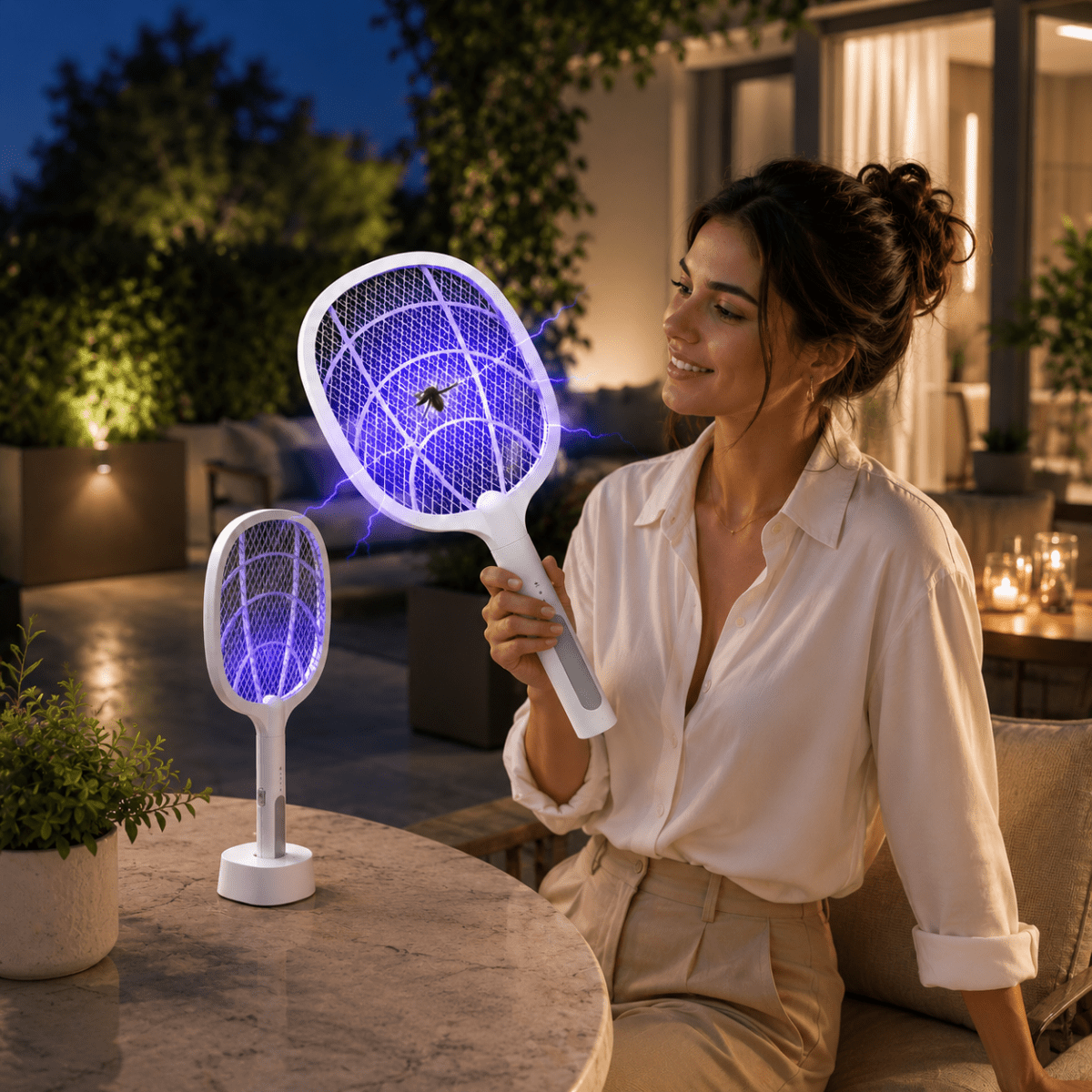 Electric Mosquito Repellent - 3000V USB Rechargeable, Safe & Effective 1