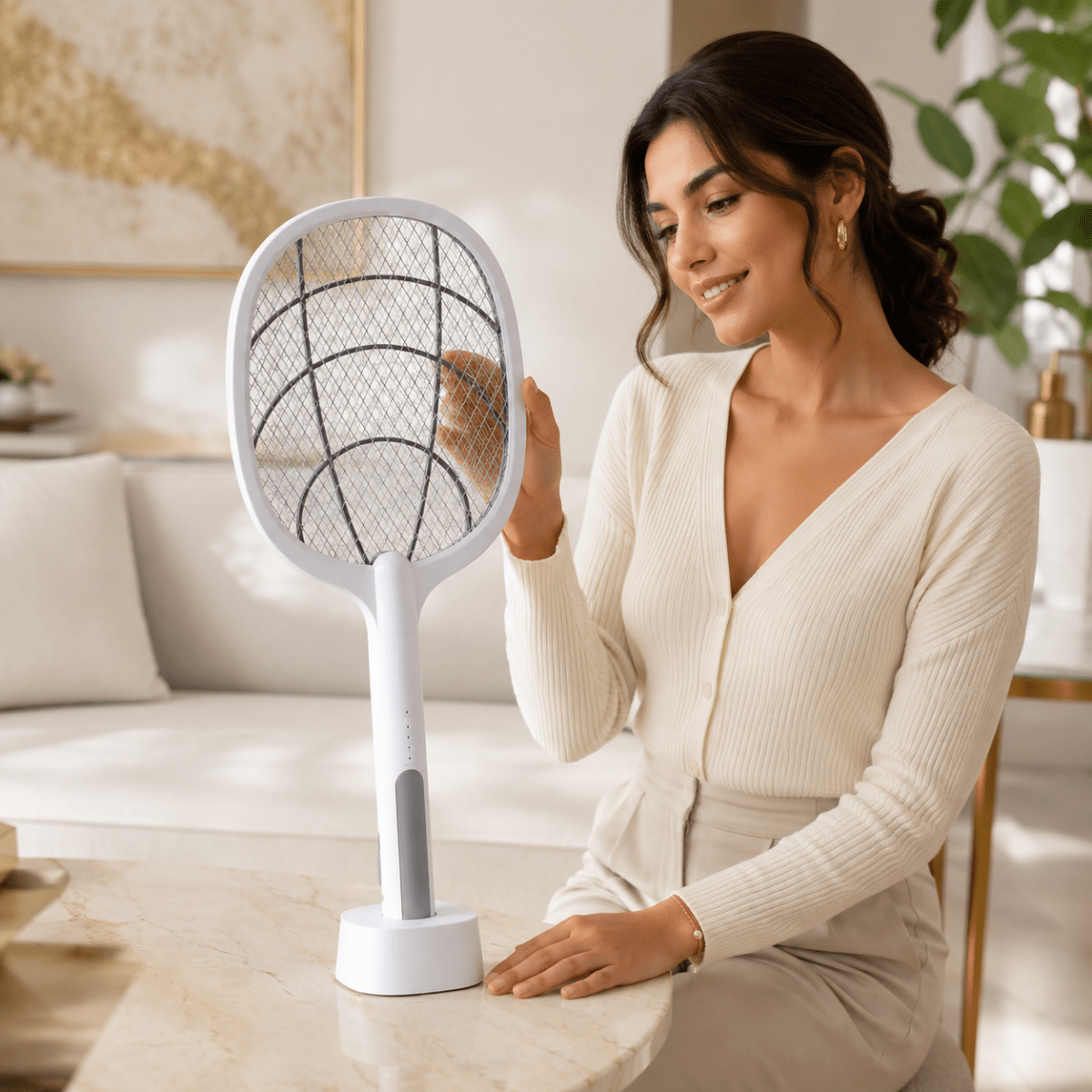 Electric Mosquito Repellent - 3000V USB Rechargeable, Safe & Effective 4