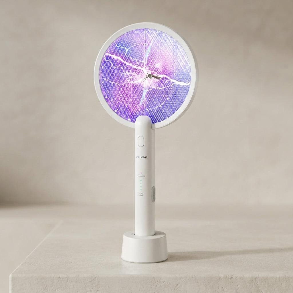 Electric Mosquito Zapper Rechargeable Handheld Bug Swatter with UV Lamp 1