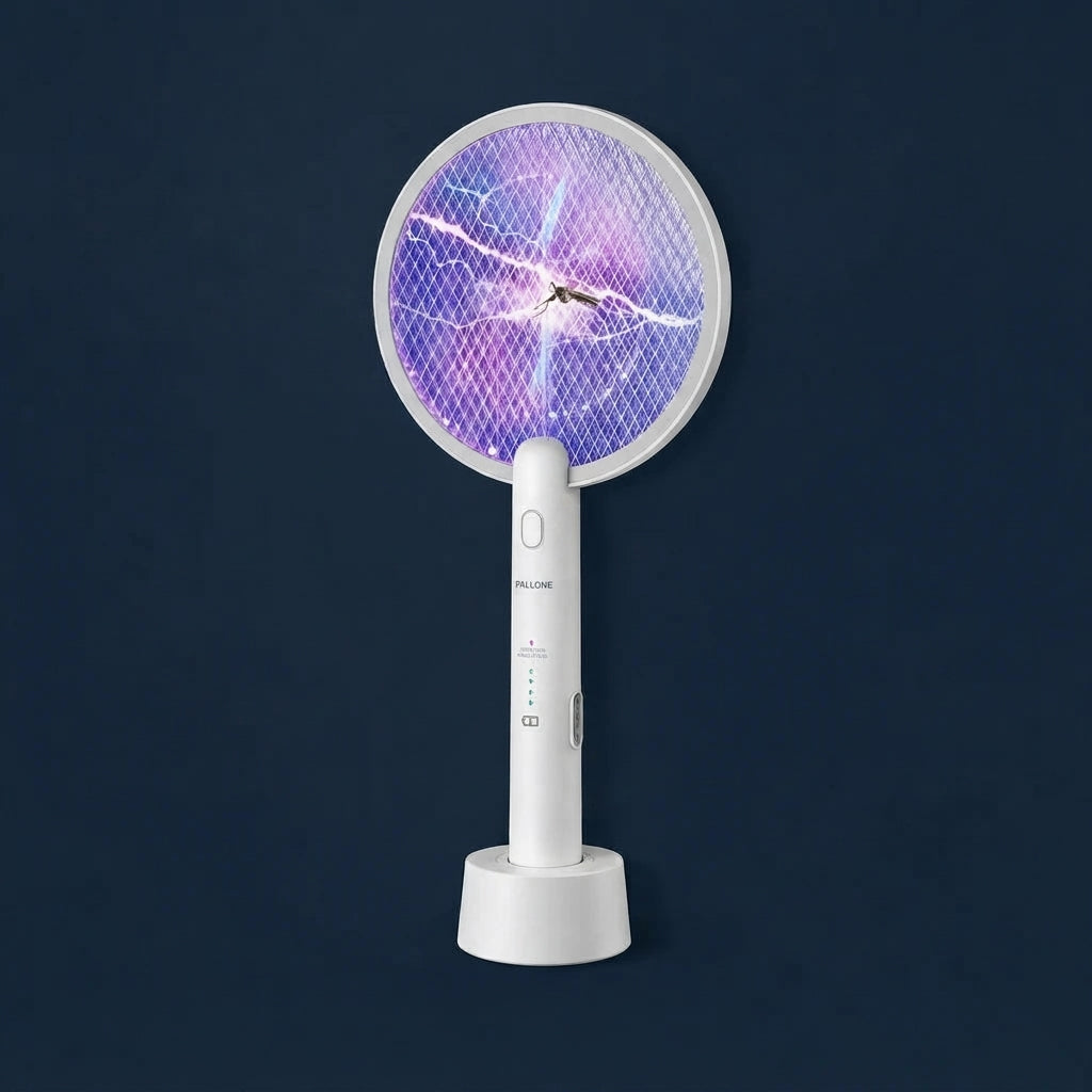Electric Mosquito Zapper Rechargeable Handheld Bug Swatter with UV Lamp 2