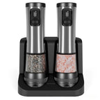 Electric Salt and Pepper Grinder Set - Rechargeable, Adjustable Grind Settings 1