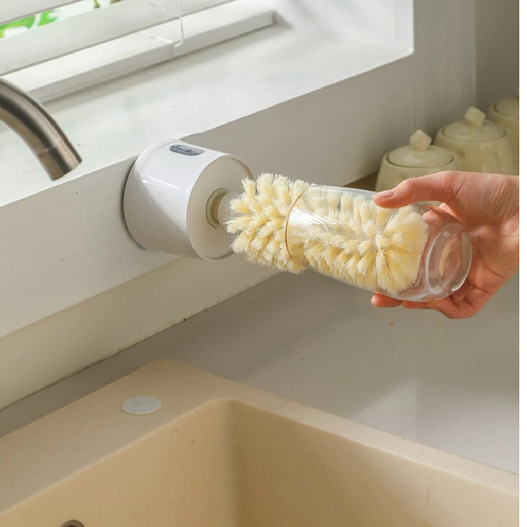 Electric Sink Cup Scrubber - Efficient Rotating Brush for Quick Cleaning 1