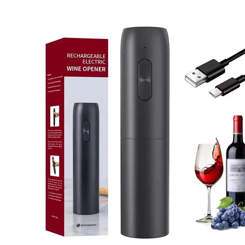 Electric Wine Opener Set - Rechargeable 4-in-1 with Foil Cutter & Aerator 7