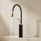 Elegant Bathroom Sink Faucet with Swivel Design and Waterfall Effect – Modern Fixture for Stylish Bathrooms