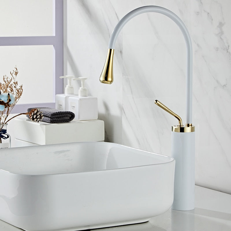Elegant Bathroom Sink Faucet with Swivel Design and Waterfall Effect – Modern Fixture for Stylish Bathrooms 3