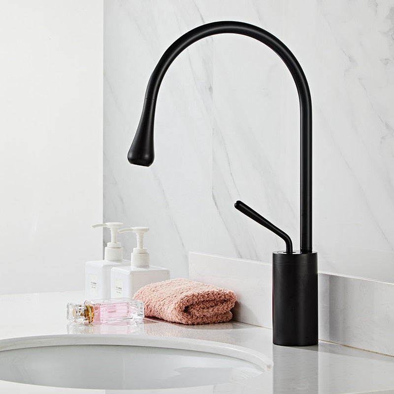Elegant Bathroom Sink Faucet with Swivel Design and Waterfall Effect – Modern Fixture for Stylish Bathrooms 7