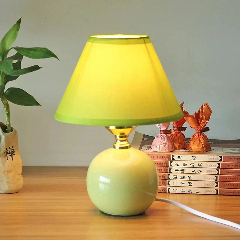 Elegant Ceramic Table Lamp for Living Room or Bedroom – Compact LED Bedside Lighting 0