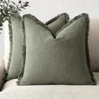 Elegant Cotton-Linen Pillow Covers 45x45 cm – Stylish Home Decor, Breathable, Machine Washable, Hidden Zipper 0