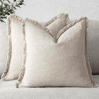 Elegant Cotton-Linen Pillow Covers 45x45 cm – Stylish Home Decor, Breathable, Machine Washable, Hidden Zipper 1