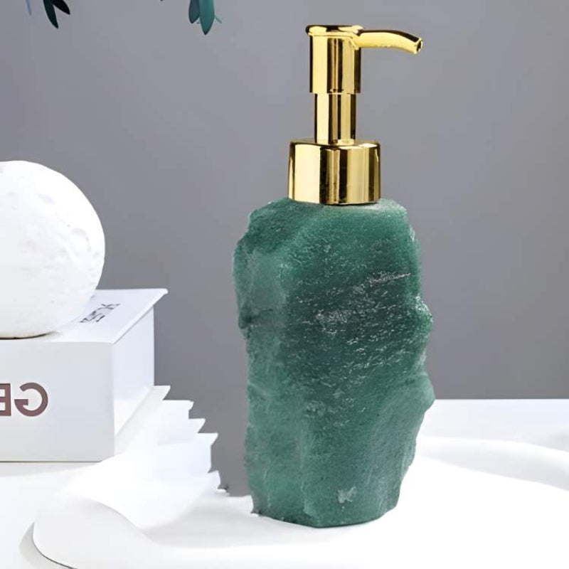 Elegant Glass Soap Dispenser with Unique Gemstone Design – Premium Crystal Hand Soap Dispenser for Soap, Lotion, and Essential Oils 0