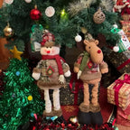 Elegant Santa Claus Figurine with Plush Fabric and Detailed Outfit for Holiday Decor – Christmas Santa Statue Collectible 4