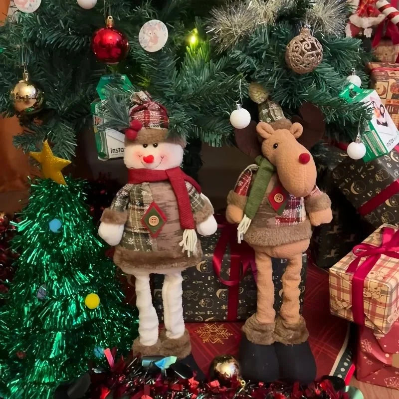 Elegant Santa Claus Figurine with Plush Fabric and Detailed Outfit for Holiday Decor – Christmas Santa Statue Collectible 4