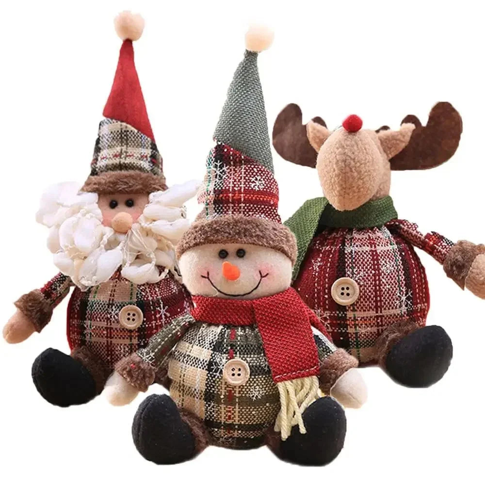 Elegant Santa Claus Figurine with Plush Fabric and Detailed Outfit for Holiday Decor – Christmas Santa Statue Collectible 7